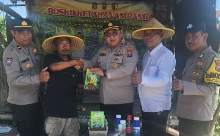 Polres Pelabuhan Tanjungperak Salurkan Bantuan Bibit dan Obat Hama untuk Kelompok Tani